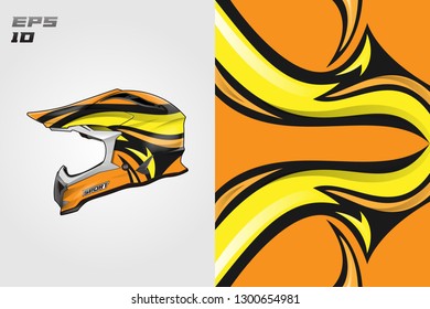 Helmet decal wrap designs vector . Livery helmet motorcycle . Sport helmet , livery, designs helmet.