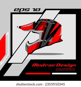 Helmet decal wrap designs vector livery helmet motorcycle sport red and green