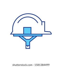 helmet design, Construction work repair reconstruction industry build and project theme Vector illustration