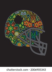 helmet design huichol mexican aztec