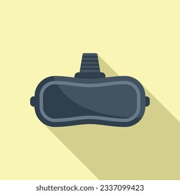 Helmet design vr icon flat vector. Headset reality. Futuristic digital