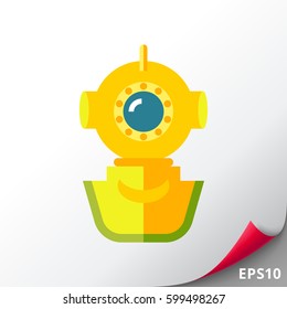Helmet diver icon