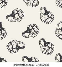 helmet doodle seamless pattern background