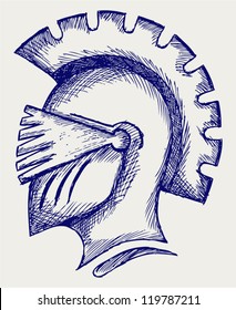 Helmet. Doodle style