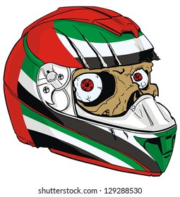 helmet Dubai and skull