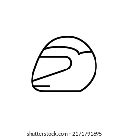 helmet editable stroke icon, Smart stroke icon