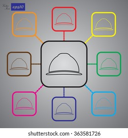 Helmet engineer icon