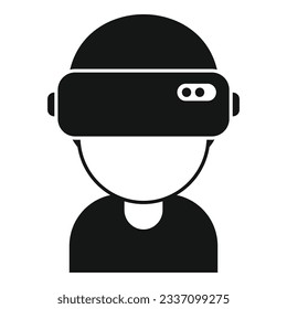 Helmet equipment icon simple vector. Virtual glasses. Game mask