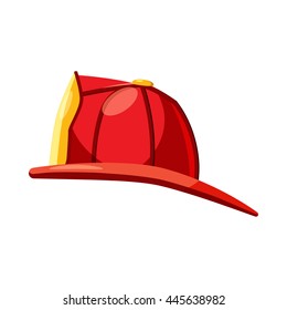 Helmet For A Firefighter Icon In Cartoon Style On A White Background