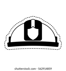 helmet firefighter isolated icon vector illustration design