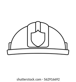 helmet firefighter isolated icon vector illustration design