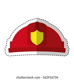 helmet firefighter isolated icon vector illustration design