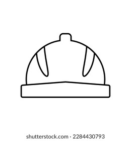 Icono plano del casco. 1 de mayo Día del Trabajador. Vector