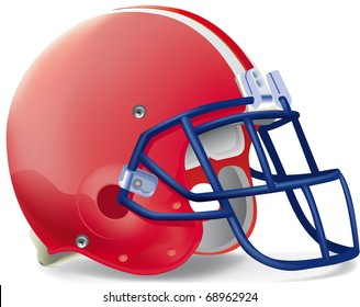 red white and blue football helmet