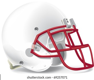 helmet football team withe & red mask