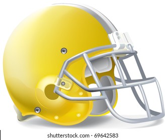 Helmet football yellow & iron