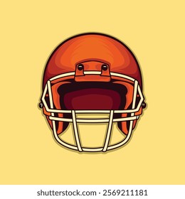 
Helmet front view illustration design