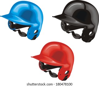 helmet for a game of baseball vector