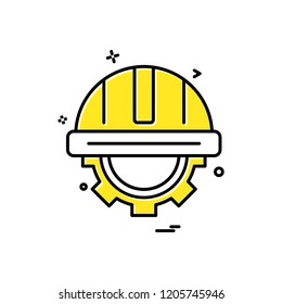 helmet gear icon vector design