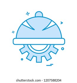 helmet gear icon vector design