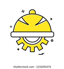 helmet gear icon vector design