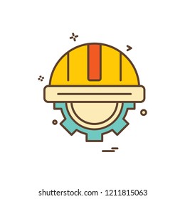 helmet gear icon vector design