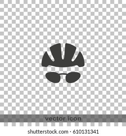 Helmet and glasses icon.