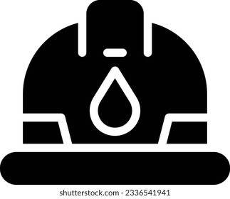 Helmet Glyph Icon - Single Icon, Vector