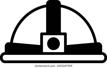 Helmet glyph and line vector illustration