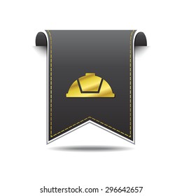 Helmet golden Vector Icon Design
