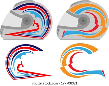 Helmet Graphics, Stripe : Vinyl Ready