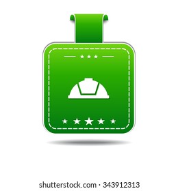 Helmet Green Vector Icon Design