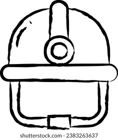 Helmet hand drawn vector illustration