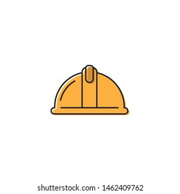 Helmet or hard hat vector icon symbol isolated on white background