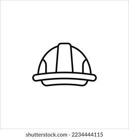 Helmet or hard hat vector icon symbol isolated on white background
