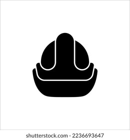 Helmet or hard hat vector icon symbol isolated on white background