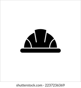 Helmet or hard hat vector icon symbol isolated on white background