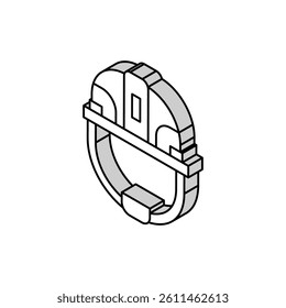 helmet head protect isometric icon vector. helmet head protect sign. isolated symbol illustration