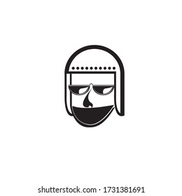 Diseño del logotipo del vector de la cabeza del casco