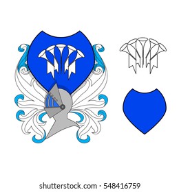 helmet heraldry. vector