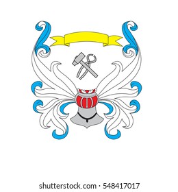 helmet heraldry. vector