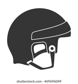 helmet hockey goalkeeper head sport equipment safety vector illustration isolated