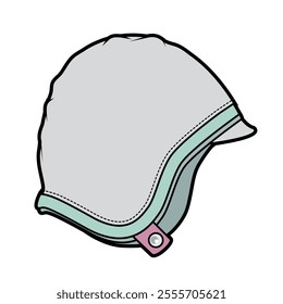 Helmet hood cover vector design technical drawing by adobe illustrator.