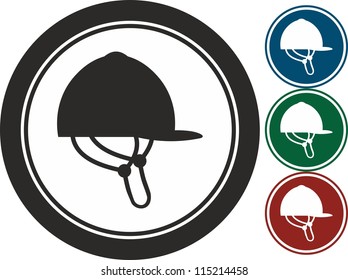 Helmet, Horse Riding, Vector, Icon