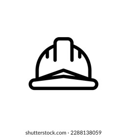 Icono de casco. Icono del casco de seguridad del constructor. Símbolo de construcción. Ilustración vectorial en estilo plano de diseño. Recursos gráficos editables para muchos fines.