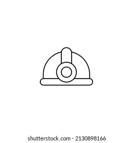 Helmet icon. Builder safety helmet vector icon isolated on white background. Construction symbol. Trendy Flat style for graphic design, Web site, UI. EPS10. Vector illustration
