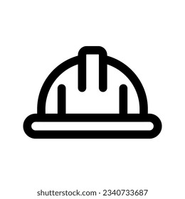 Icono de casco. Color del icono del vector del casco de seguridad del constructor editable