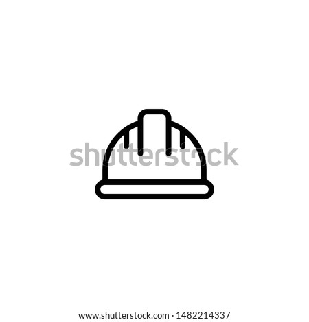 Helmet icon. Builder safety helmet vector icon isolated on white background. Construction symbol. Trendy Flat style for graphic design, Web site, UI. EPS10. Vector illustration