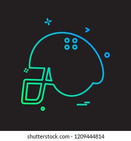 Helmet icon design vector
