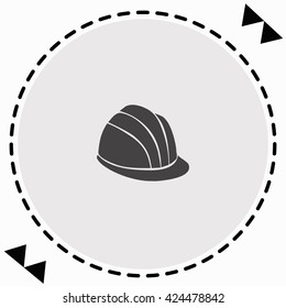 Helmet icon Flat Design. Isolated Illustration.